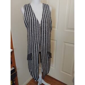 Laon Love of Fashion Open Cardigan Duster Sleeveless Super Soft Angora NWOT